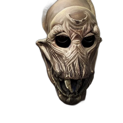 mask, face, creature, crown, concept art, 3d render, photorealistic, fantasy art transparent PNG cut-out