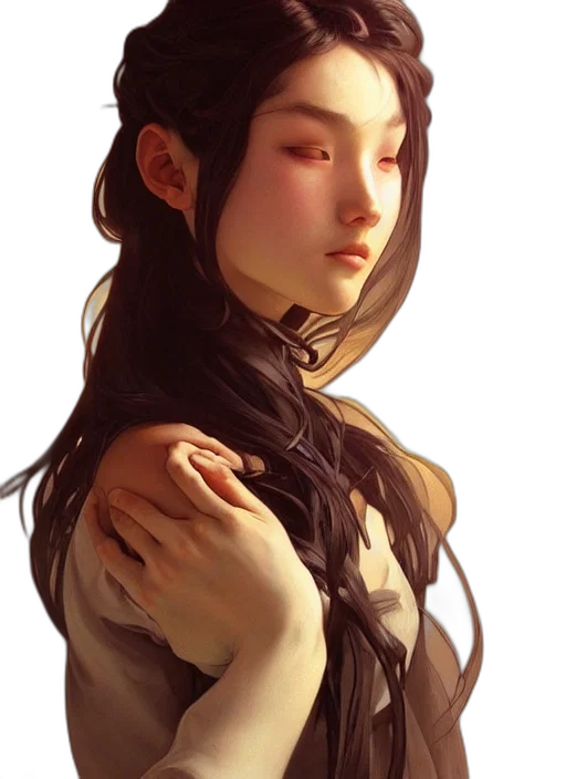 dress, face, crown, hair transparent PNG cut-out