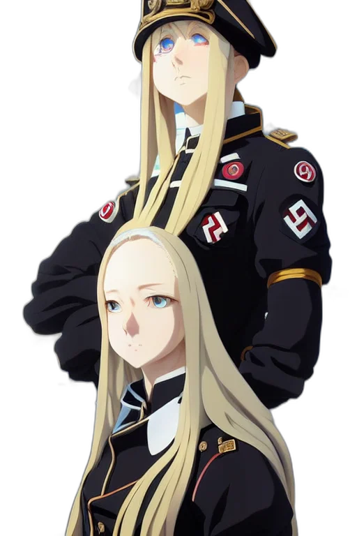 jacket, staff, weapon, hair transparent PNG cut-out