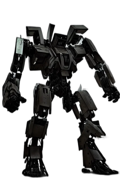 robot, weapon, staff, animal, concept art, 3d render, cyberpunk, monochrome transparent PNG cut-out