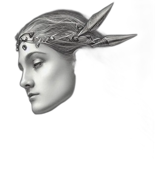 crown, mask, face, hat, fantasy art, pencil sketch, photorealistic, concept art transparent PNG cut-out