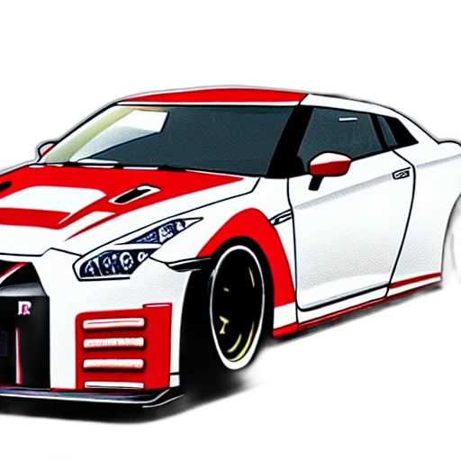 car, anime, 3d render, concept art transparent PNG cut-out