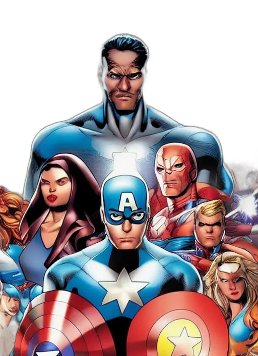 comic book art, concept art, full, portrait transparent PNG cut-out
