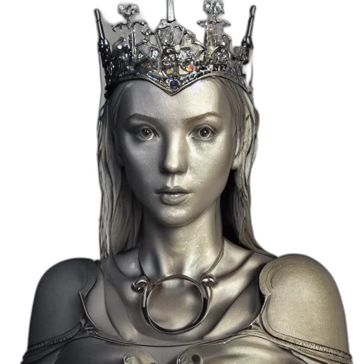 crown, jewelry, robot, face transparent PNG cut-out