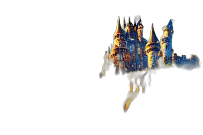 crown, concept art, 3d render, fantasy art, pixel art, fog, castle, fantasy transparent PNG cut-out