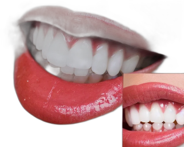 jewelry, face, photorealistic, 3d render, mouth, lot, white, teeth transparent PNG cut-out