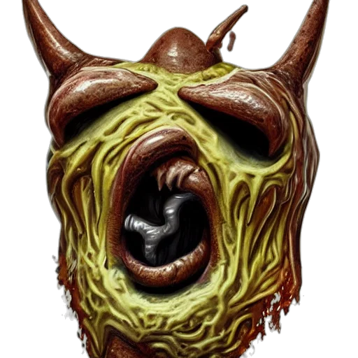 mask, creature, face, dragon, concept art, fantasy art, photorealistic, comic book art transparent PNG cut-out