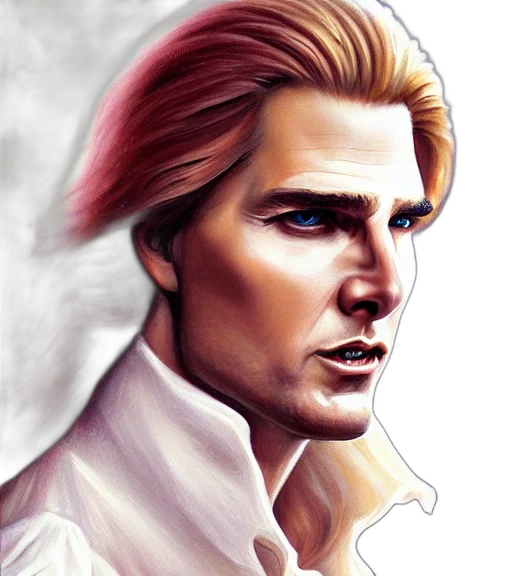 face, photorealistic, comic book art, fantasy art, oil painting, red, majestic, gracious transparent PNG cut-out