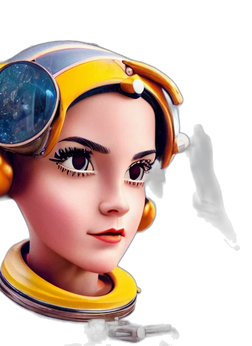 robot, face, concept art, comic book art transparent PNG cut-out