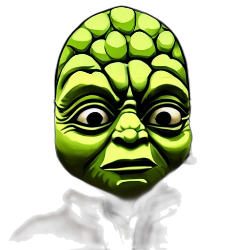 mask, face, creature, staff, 3d render, concept art, photorealistic, comic book art transparent PNG cut-out