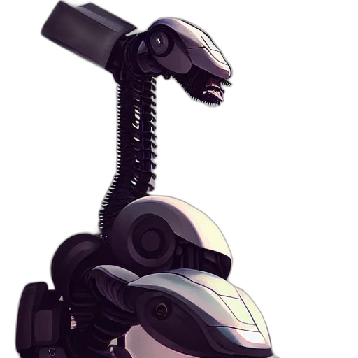 robot, weapon, staff, creature transparent PNG cut-out
