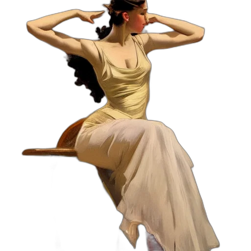 dress, staff, furniture, jewelry, concept art, photorealistic, oil painting, cartoon transparent PNG cut-out