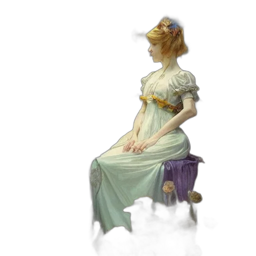 dress, staff, crown, hat transparent PNG cut-out
