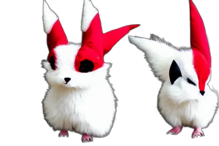 hat, animal, creature, mask, concept art, 3d render, pixel art, real transparent PNG cut-out
