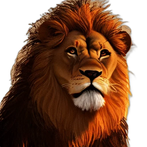 animal, crown, staff, photorealistic transparent PNG cut-out