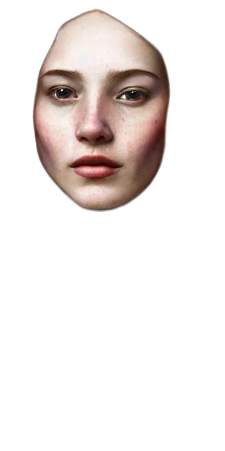 face, mask, hat, crown, photorealistic, 3d render, concept art, pixel art transparent PNG cut-out
