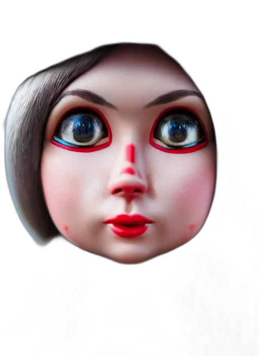 face, mask, jewelry, 3d render transparent PNG cut-out