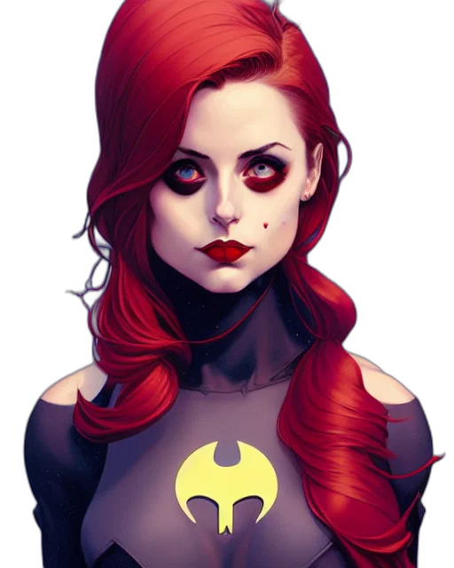 face, comic book art, concept art, cartoon, fantasy art, dark, red, colorful transparent PNG cut-out