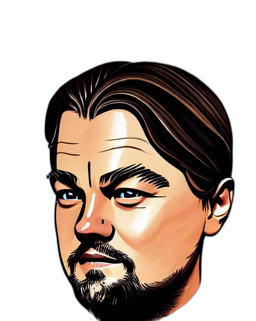 face, cartoon, comic book art, concept art, photorealistic, painting, portrait, leonardo transparent PNG cut-out