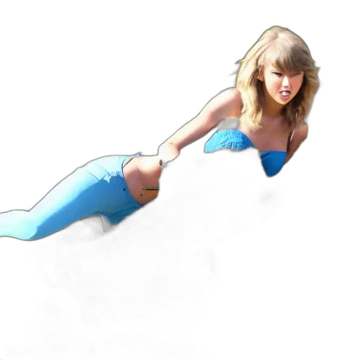dress, creature, hair, weapon transparent PNG cut-out