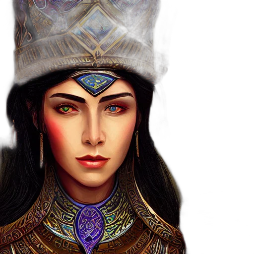 face, crown, jewelry, fantasy art transparent PNG cut-out