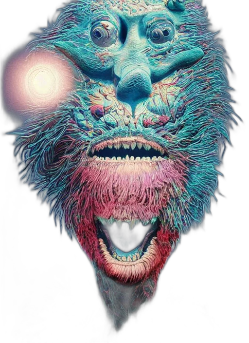 mask, creature, face, hair transparent PNG cut-out
