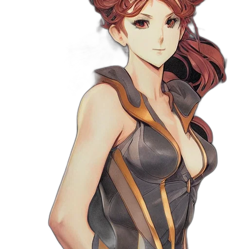 dress, concept art, fantasy art, anime, pixel art, dark, golden, red transparent PNG cut-out