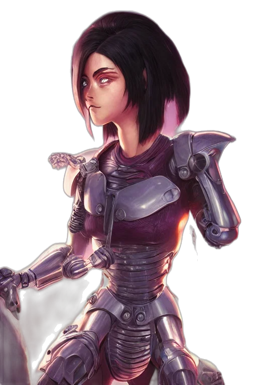 robot, weapon, cyberpunk, concept art transparent PNG cut-out