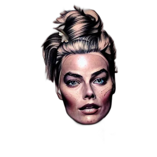 face, hair, mask, crown transparent PNG cut-out