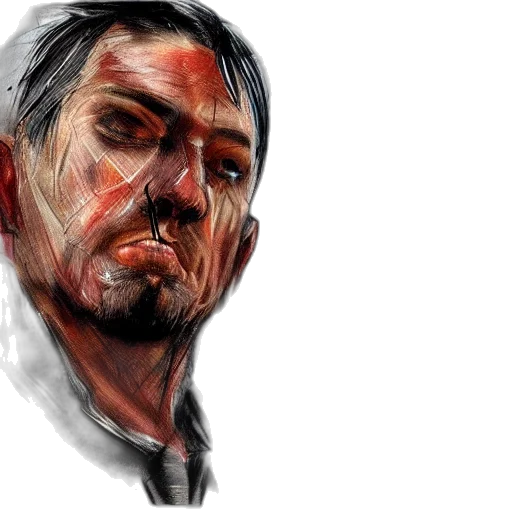 face, photorealistic, comic book art, watercolor, concept art, red, realistic, concept transparent PNG cut-out