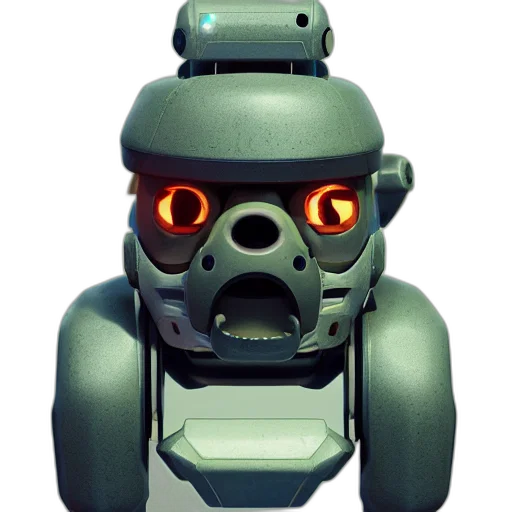 robot, creature, face, animal transparent PNG cut-out