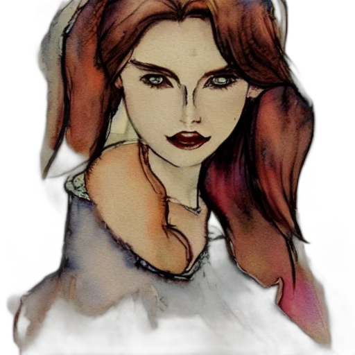 face, fantasy art, watercolor, concept art transparent PNG cut-out