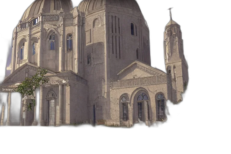 building, 3d render, concept art, photorealistic transparent PNG cut-out