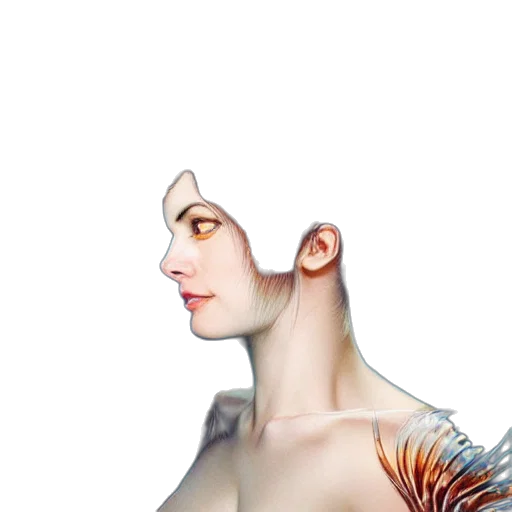 hair, dress, face, jewelry transparent PNG cut-out