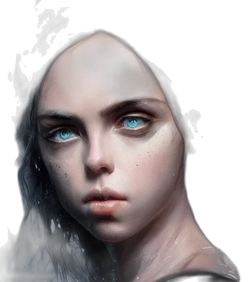 face, creature, mask, robot, fantasy art, concept art, photorealistic, oil painting transparent PNG cut-out