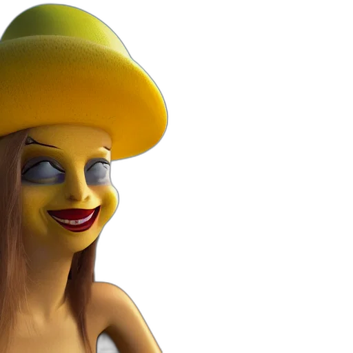 hat, 3d render, concept art, photorealistic, octane, render, hot, anthropomorphic transparent PNG cut-out