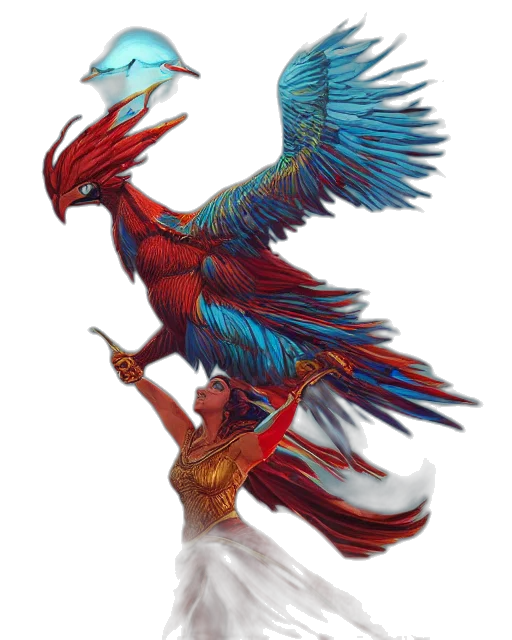 dragon, animal, creature, staff transparent PNG cut-out