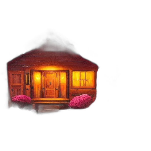 furniture, umbrella, building, hat, concept art, 3d render, pixel art, watercolor transparent PNG cut-out