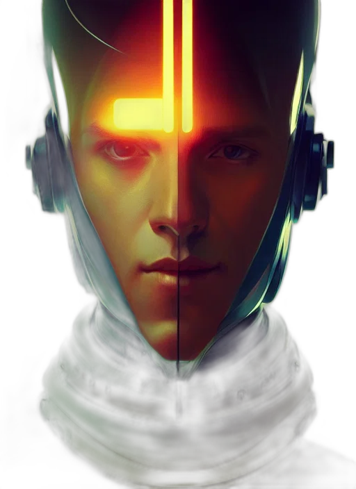 robot, face, mask, concept art transparent PNG cut-out