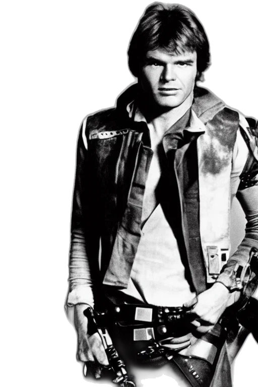 jacket, photorealistic, photograph, richard, jordan, costume, han, solo transparent PNG cut-out