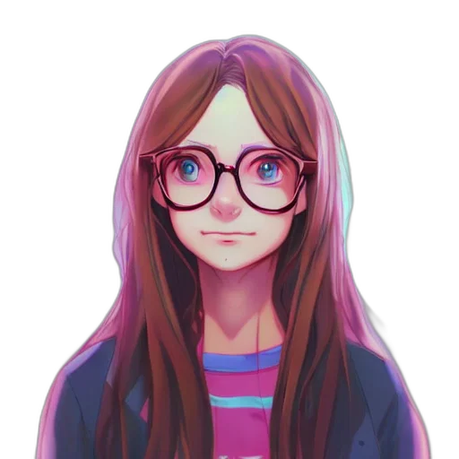 face, jacket, hair, creature, anime, pixel art, cartoon, fantasy art transparent PNG cut-out