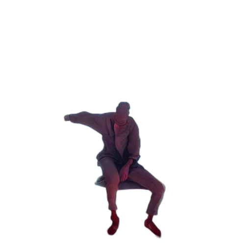 creature, jacket, animal, robot, pixel art, 3d render, concept art, vaporwave transparent PNG cut-out