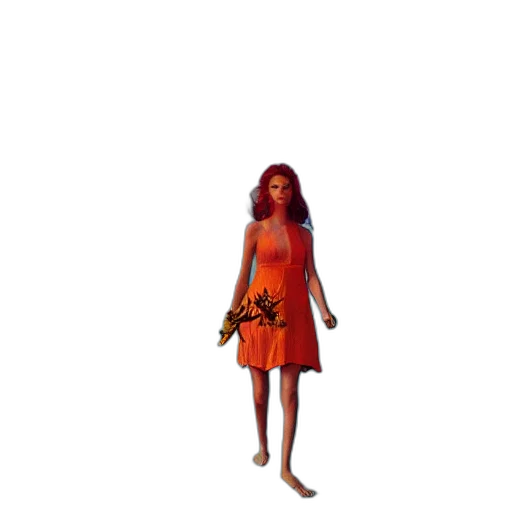 dress, staff, creature, jewelry transparent PNG cut-out