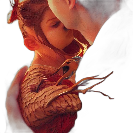 dragon, mask, crown, creature, fantasy art, photorealistic, concept art, watercolor transparent PNG cut-out