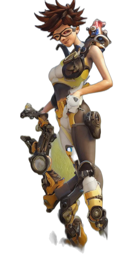 robot, weapon, staff, jacket, concept art, 3d render, cyberpunk, fantasy art transparent PNG cut-out
