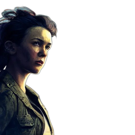 jacket, face, concept art, photorealistic transparent PNG cut-out