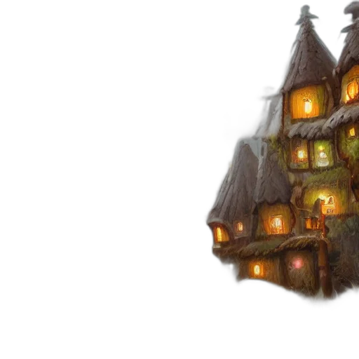 building, concept art, fantasy art, 3d render transparent PNG cut-out