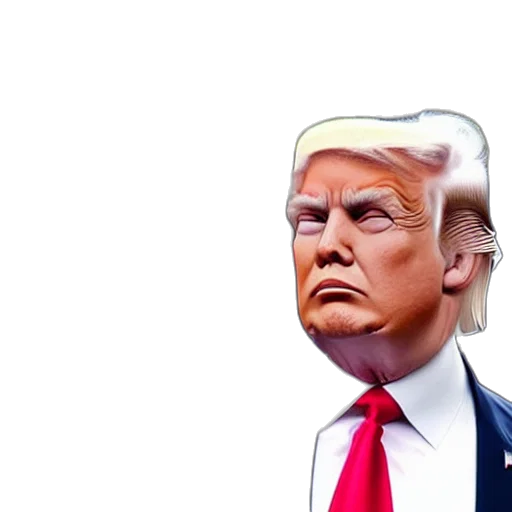 mask, face, hat, 3d render, photorealistic, concept art, trump, wearing transparent PNG cut-out