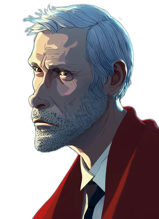 face, jacket, mask, staff transparent PNG cut-out