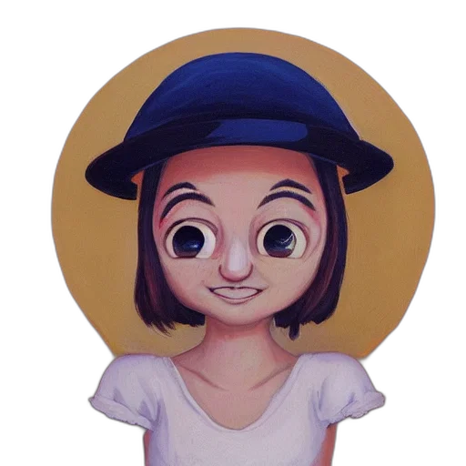 hat, face, staff, robot, cartoon, watercolor, photorealistic, oil painting transparent PNG cut-out